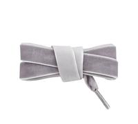 MAQDDO 5pairs Flat Shoelaces Snow Yarn Satin Silk Ribbon Shoelace Sneakers Shoe Laces For Woman For Kids Adults(Gray,120cm)