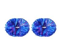 MAQDDO 6pcs Cheerleading Pom Poms Cheer for School Celebration Competition big For Party(Blue)