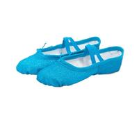 MAQDDO Ballet Dance Shoes Yoga Gym Flat Slippers Glitter Ballet Dance Shoes For Girls Children For Kids, Dancing(Blue,42)