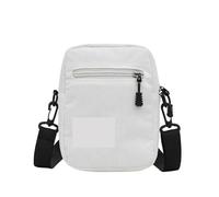 MAQDDO Canvas Women's Crossbody Bag Trend Small Shoulder Handbag Solid Color Student Phone Simple Shopper Zipper Purse for Phone(White)