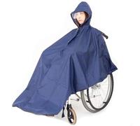 MAQDDO Wheelchair Raincoat Wheelchair Poncho Outdoor Camping Travel Adjustable Portable Waterproof Reusable Poncho with Hood over Wheelchair Rain Cover For Wheelchair Users