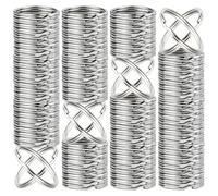 MAQIHAN 100pcs Stainless-Steel Keyring - 25mm Metal Keychain Key Ring Hoop for Car,Home,Dog Ring Tag,Lanyards,School,Office,Flat Split Rings