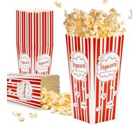 MAQIHAN 23 Popcorn Boxes Bucket Bulk - 46oz Disposable Popcorn Containers Cups Sleeves Stand Bags Holder Individual Movie Night Supplies Pop Corn Machine Bar Buckets for Party Movie Theater