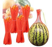 MAQIHAN 40 Pcs Watermelon Nets Heavy Duty - Melon Hammock for Garden | Cantaloupe Support Slings for Trellis Hanging, Reusable Mesh Bags for Fruits, Vegetables, Seafood & Nuts, Red 17.7 Inch