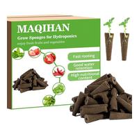 MAQIHAN 50 Grow Sponges for Hydroponics - Seed Pods for Garden Seed Starter Pods Growing System Plant for Seed Plugs Garden Cube Sponges Replacement