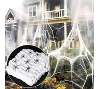 MAQIHAN 950 sqft Spider Webs Halloween-Decorations Halloween Spider Web Cobwebs Halloween Decorations Spider Web Decor with 40 Fake Spiders Super Stretch Cobwebs for Halloween Decor Outdoor