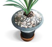 MAQIHAN Plant Pot Covers - 2 Pcs Mesh Pots for Plants Flower Pot Covers Orchid Pots Nettting Mesh Cover Plant Soil Protector Cover for Potted Orchid Bark Soil Containment (M,XL)