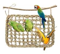 MAQIHAN Seagrass Mat for Birds - Bird Toys Seagrass Mat Foraging Activity Play Grass Mat Bird Climbing Wall Seagrass Net Hammock Toy for Parakeets Lovebirds Finch Budgerigars Conure Cockatiel