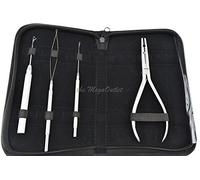 MAQNSCO Hair Extensions Tool Kit - Includes Micro Rings, Tube Pulling Loop, Needle, Pin, and Wire for Professional Hair Extension Application