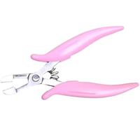 MAQNSCO Professional Hair Extension Pliers for Removing Micro Rings and Crushing Fusion Bond - Anti-Rust Stainless Steel with Non-Slip Grip - Pink - 6''