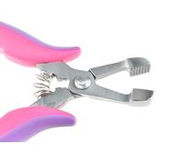 MAQNSCO Professional Hair Extension Pliers - Micro Ring Removal & Fusion Bond Crushing Tool - Anti-Rust Stainless Steel with Non-Slip Grip - 6'' Precision Pliers