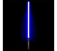 MAQRLT Light saber Aluminum Hilt 7 Colors Changing Led Light Saber Support Heavy Dueling Sword Gravity Toy for Adult (Black)
