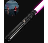 MAQRLT Light Sabers RGB 7 Colors Changeable Smooth Swing Force FX Light Sabers - Metal Hilt Light Saber with Sound Fonts Lightsaber for Adults Teens Costume Cosplay, Demon Slayer Sword