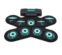 Maquer Electronic Drum Set, Portable Roll Up MIDI Kit with 9 Electric Pads, Adult Beginner Practice Pad Built-in Speaker Pedals Sticks, 2.0Ah Rechargeable Battery