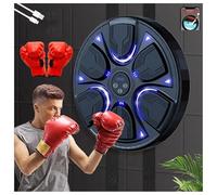 Máquina De Boxeo Musical with Gloves, Wall Punching Pad Wall Mounted with 6 Lights and Bluetooth, Boxing Target Machine for Children/Adults