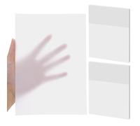 MAQUITA 200 Sheets Transparent Sticky Notes, Extra Large Clear Self Sticky Notes, Waterproof Jumbo Translucent Paper, Office Supply (5.5 x 8 Inch)