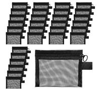 MAQUITA 30 Pack Mini Zipper Mesh Bags 5 x 4 Inch Nylon Makeup Organizer Portable Travel Cosmetic Pouch Kit Beauty Accessories Holder Bag Storage Coin Purse for Small Items