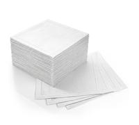 MAQUITA 30 Pcs Natural Linen Cocktail Napkins 6 x 6 Inches - White Cotton Cocktail Napkins, Hemstitched Cloth Beverage Napkin for Bars, Weddings, Parties & Daily Use, Reusable (White)