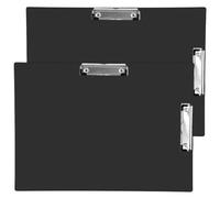 MAQUITA Construction Clipboard Large Clipboard Heavy Duty 11x17 Inches 2-Pack, Double Clip Design Super Tough PP Plastic Not Fragile for Professional Use, Black