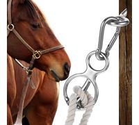 MAQUITA Horse Tie Ring, Safe Tie Horse Supplies, Humane Way Tie Ring, Magnetic Ring for Tying and Retracting, Helps Horse Pull Back and Releases Stress from The Horse