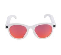 Maqulae AI Smart Glasses with 2MP Camera, LED Flash, Real Time Translation, AI Sound Assistant, for Photos Videos Music Calls (White Frame with Clear and Orange Lenses)