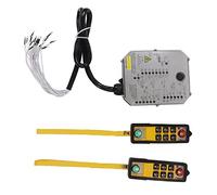 Maqulae Double Handle Crane Industrial Remote Control, Anti Drop Proof with LED Power Indicator and 800MHz Anti Interference, for Cranes Conveyors Coal Mining Equipment (AC220V)