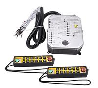 Maqulae Double Handle Industrial Remote Controller, 800MHz Transmitter with LED Power Monitor, for Crane Conveyor CNC Equipment Coal Mining Machinery (AC380V)