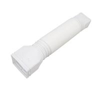 Maqulae Downspout Extender, Retractable Rain Gutter Drainage Pipe Extensions 20in to 59in Adjustable Length, with Removable Adapter for Downpipe Connection (White)