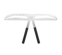 Maqulae Eyebrow Ruler for Shaping 4 Styles Symmetry Guide Stainless Steel | 4 Eyebrow Shape Stencils Included, Classic/standard/European/akinami, Three-point Positioning Design, Fits Nose Bridge