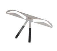 Maqulae Eyebrow Ruler for Shaping 4 Styles Symmetry Guide Stainless Steel | 4 Eyebrow Shape Stencils Included, Classic/standard/European/akinami, Three-point Positioning Design, Fits Nose Bridge