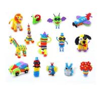 Maqulae Fluffy Balls, DIY Thorn Balls Building Block Toy with Bright Colors for Kids Over 3, Educational Toy for Parent Child Interaction (#3)