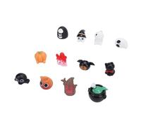 Maqulae Holiday Miniature Figurines, Resin Ghost Skull Set for Garden Decor, Craft Activities