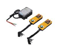 Maqulae Industrial Crane Remote Control, Dual Handle Oilproof Electric Hoist Lift Controller AC380V, with Lock for Crane Conveyor CNC Coal Mining Machinery