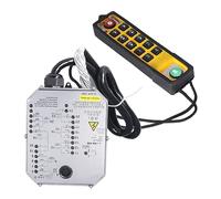 Maqulae Industrial Remote Control, 12 Buttons LED Indicator Crane Controller with Power Monitoring Function, for Cranes Conveyors Coal Mining Equipment Concrete Pumps (ABS+Copper 2)