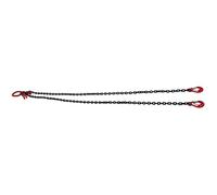 Maqulae Lifting Chain Sling, 2 Hooks Adjustable 2M 4.75T 8mm Steel, with Automatic Welding for Crane Operations in Mines Ports Buildings Steel Plants