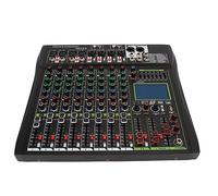 Maqulae Professional Sound Board Mixing Console Audio Mixer 10 Channel Bluetooth with LCD Display Metal Construction Damping Faders for Live Streaming Stage Performance DJ Karaoke (UK Plug)