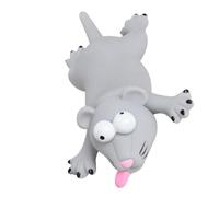 Maqulae Realistic Fake Mouse Toy Squeaky Mouse Prank Toy for Kids with Realistic Sound Soft Plastic Material for Toddlers Early Education (Light Gray)
