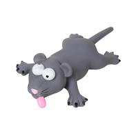 Maqulae Realistic Fake Mouse Toy Squeaky Mouse Prank Toy for Kids with Realistic Sound Soft Plastic Material for Toddlers Early Education (Dark Gray)