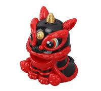 Maqulae Solar Wake Lion Ornament, Automatic Nodding for Car Luck (Black)