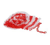 Maqulae Traffic Chain, PVC Safety Barrier for Traffic Cones 18in 28in 36in, with Adjustable Length 25m 82ft, for Parking Lots Road Controls Building Squares (Red and White)