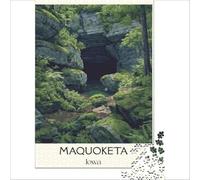 Maquoketa Caves State Park Jigsaws 1000 Pieces for Adults | fun gift for dad to enjoy in his spare time at the weekend as a relaxing break from work and daily stress38x52cm