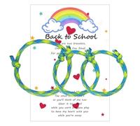 MAQVQLU Back to School Bracelet Mommy and Me First Day of School Bracelet First Day of School Gift, L, Alloy, no gemstone