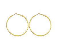 MAQVQLU Big Hoop Earrings for Women Gold Silver Hoop Earrings Lightweight Hoop Earrings Hypoallergenic Hoops Women's Earrings Loop Earrings, Metal, No Gemstone