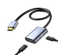 Maqze HDMI 2.1 to USB-C Adapter 8K@30Hz,PD 65W,0.5m,for PS5,Xbox | 8K@30Hz 4K@144Hz, Aluminum Shell, for Xreal, Air Pro, RayNeo, Rokid, Switch, Xbox, PS4/5, Portable Monitors