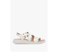 MAR 51 Off White Patent Leather Floral Sandals - White Patent / 40