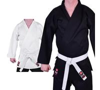 MAR | Black Karate Uniform Jacket 8oz Traditional Karate Gi Jacket for Training and Sparring| Martial Arts Uniform for Men, Women & Children | Polycotton 8oz Karate Suit (5/180)