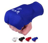 MAR | Blue Kickboxing Training Mitts, Elasticated Slip-On Fabric, MMA Hand Guards, Muay Thai, Martial Arts Equipment (Medium)