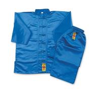 MAR | Blue Traditional Kung Fu Uniform, Kung Fu Suit | Men & Women; Kids & Adult Sizes | Kung Fu Trousers; Polyester Satin Fabric, Kung Fu Outfit, Senior Uniform for Instructors (3/160)