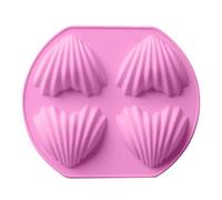 Mar Chocolate Moulding Conchas - Sea Baking Mould, 4 Cavities Silicone Mould Love Shape for Dessert Cake Mousse | Wet for Wet Melting Mould