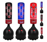 MAR | Free Standing Punch Bag (160cm) Height Boxing Punching Bag with Heavy Duty Pedestal Stand for Adults & Kids MMA, Muay Thai, Kickboxing, Karate & Fitness Gym Training -Portable Black